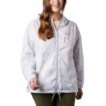 Columbia Flash Forward Printed Windbreaker Plus Size, Chamarras Grises Para Mujer | 539064-LGI